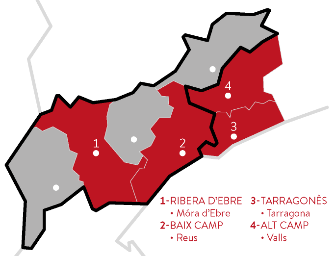 Mapa DO Tarragona